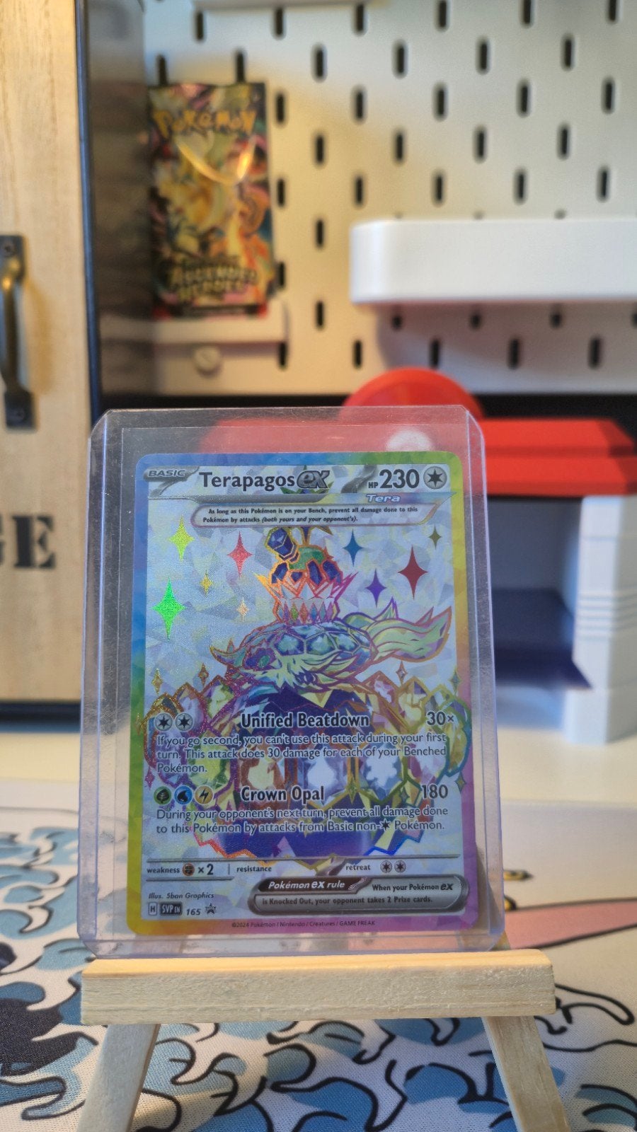 Pokémon Terapagos ex SV065/SV100 Crown Opal Foil Kaart, Ophalen of Verzenden, Zo goed als nieuw, Losse kaart, Foil
