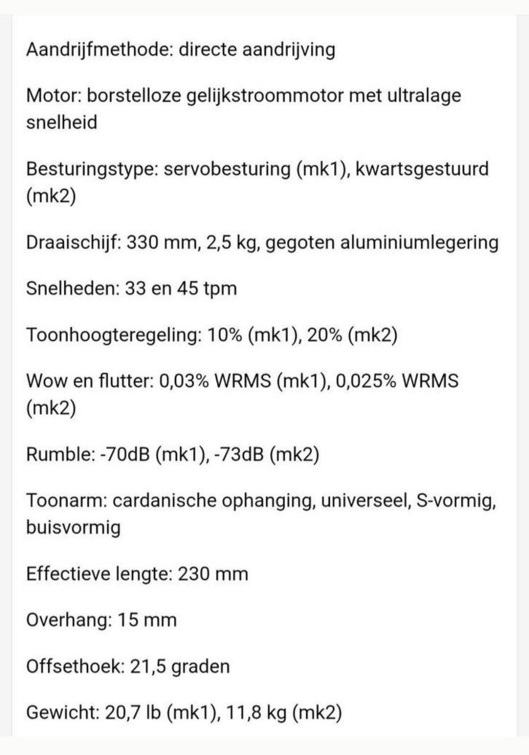 Technics SL 1300 uit 1980 serie nr 480., Ophalen, Pitch-regelaar, Zo goed als nieuw, Platenspeler