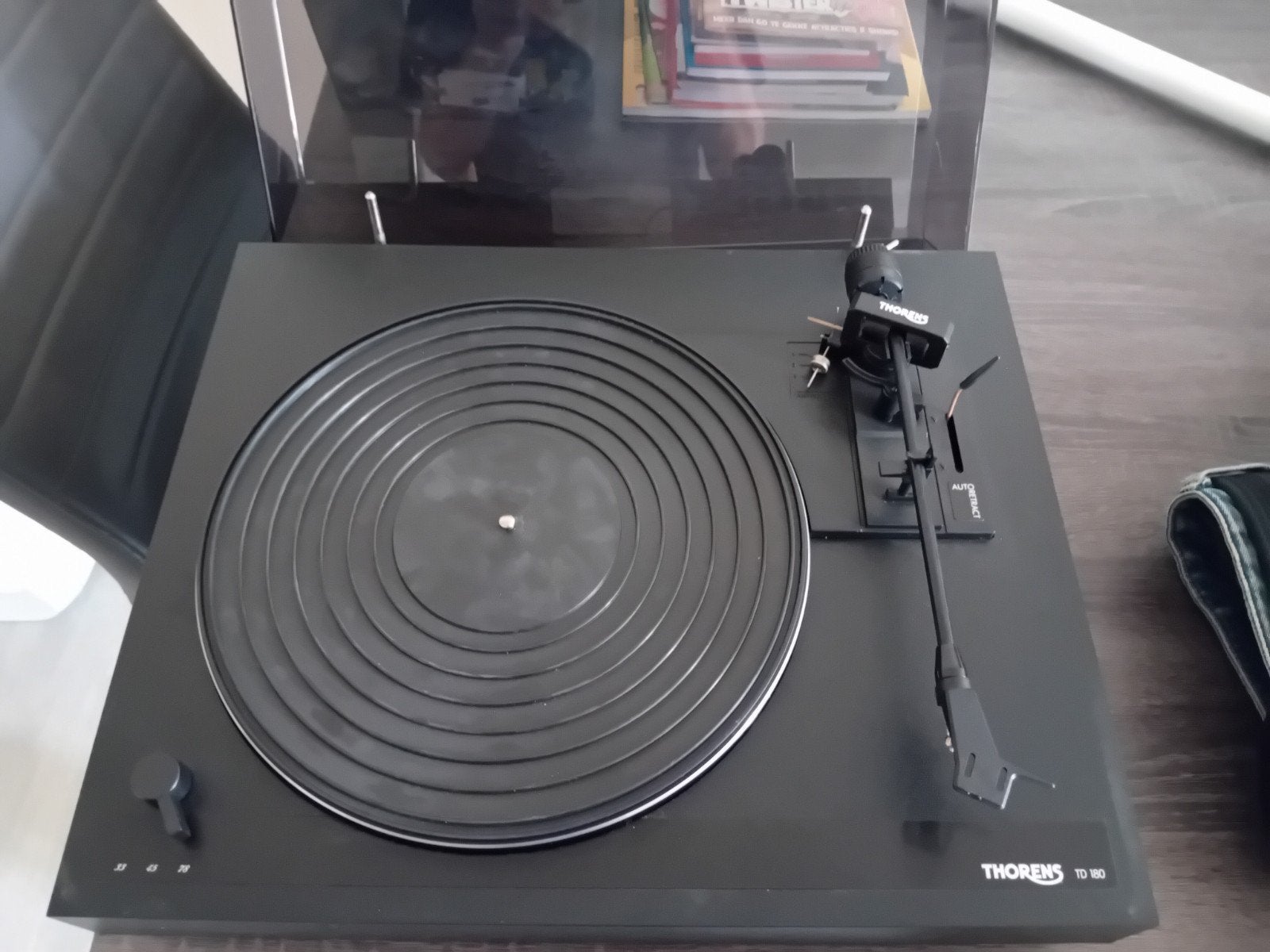Thorens TD 180 Platenspeler - Zwart, Ophalen of Verzenden, Gebruikt, Thorens