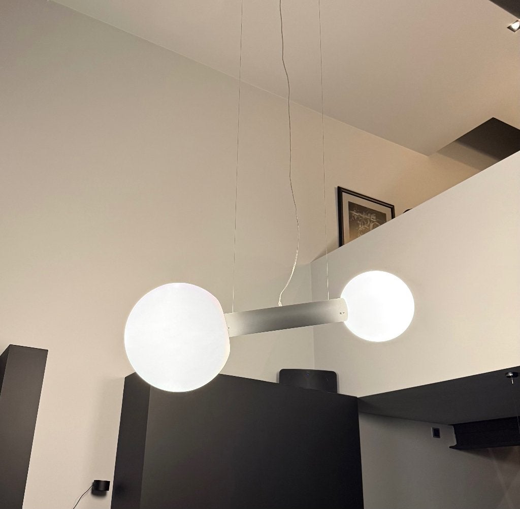 Iconische Delta Light O2-Oxygen hanglamp, Ophalen, Zo goed als nieuw, Metaal, Design