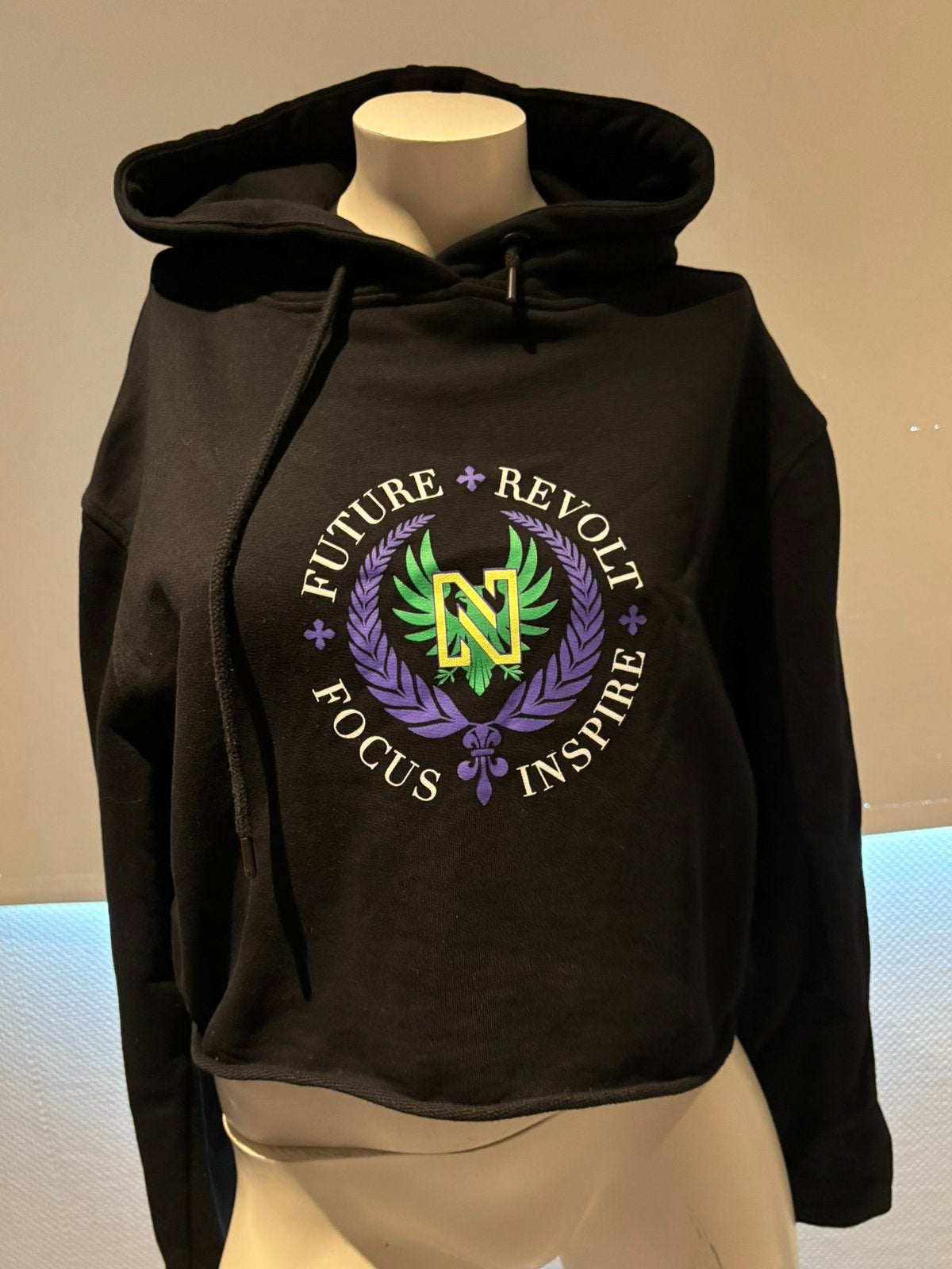 Nikkie sweater met leuke opdruk maat xs. Valt als s, ., Zwart, Ophalen of Verzenden, Zo goed als nieuw