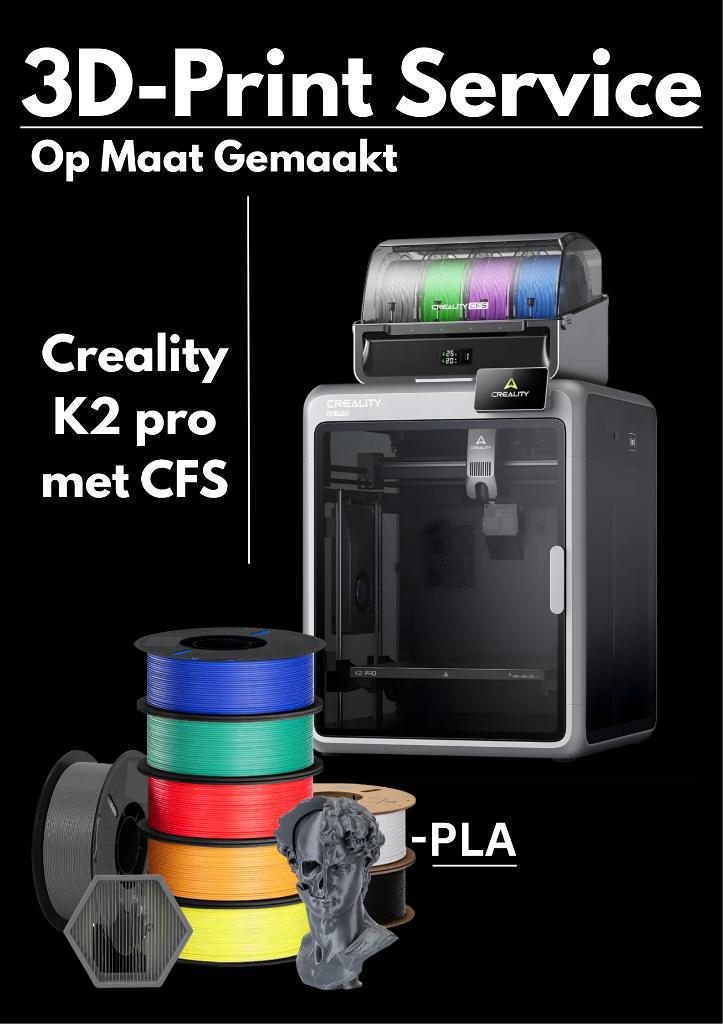 3D-Print Service – Op Maat Gemaakt (Creality K2 Pro + CFS), Ophalen of Verzenden, Nieuw, Filament