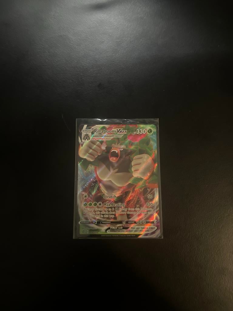 Rillaboom VMAX Pokémon Kaart - Zo goed als nieuw, Ophalen, Zo goed als nieuw, Losse kaart