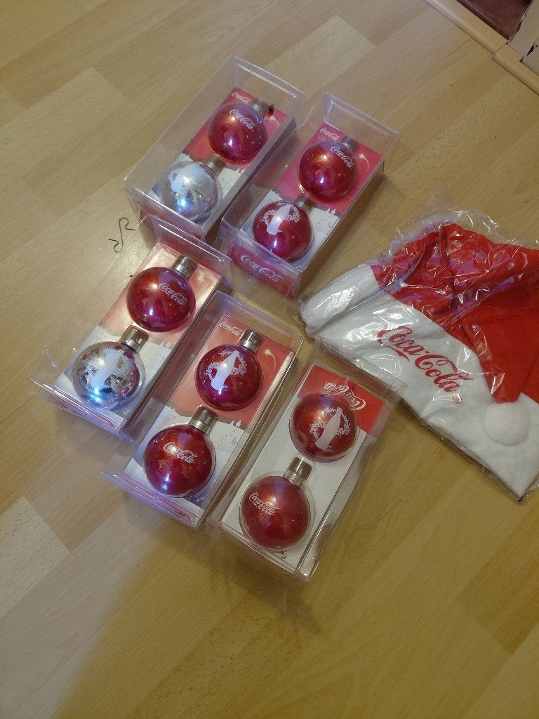 kerstballen coca cola verzameling 10ballen, Ophalen, Nieuw