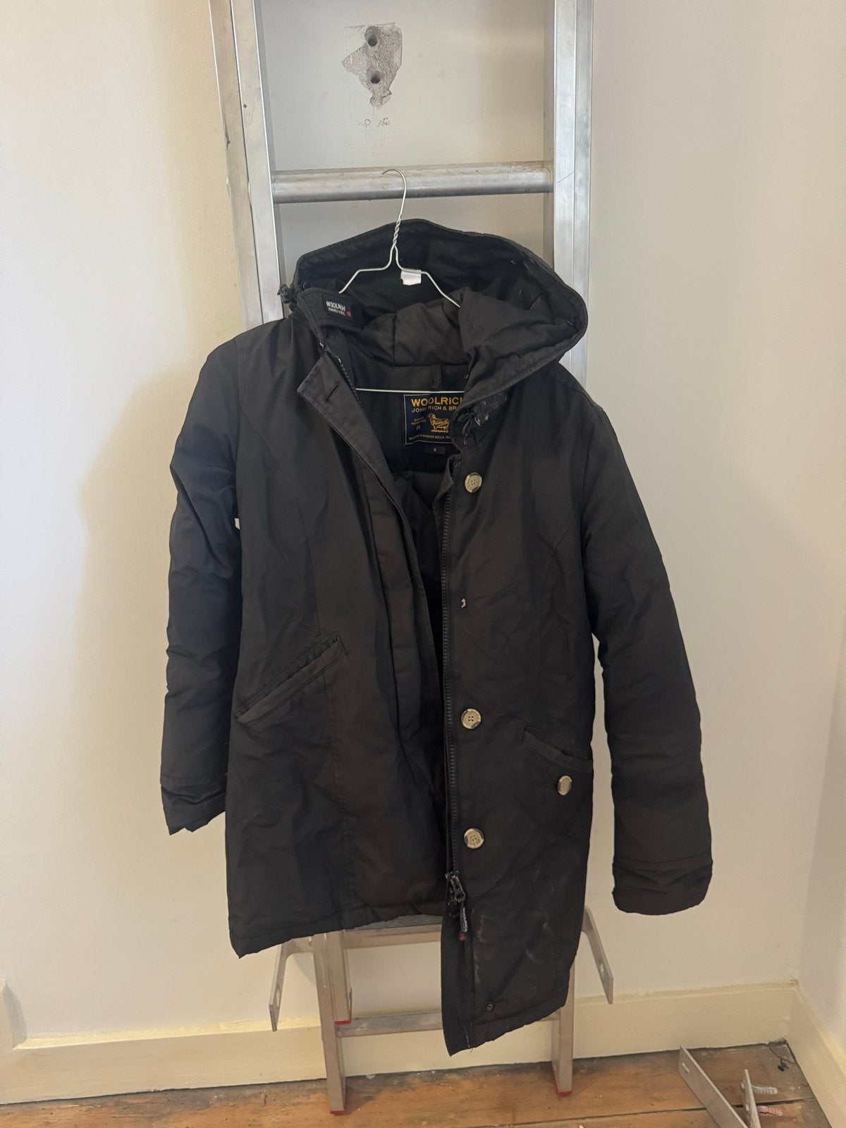 Woolrich jas maat S, Ophalen, Gedragen, Maat 36 (S), Zwart