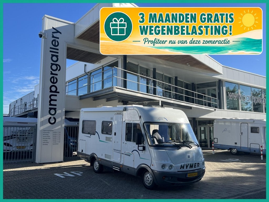 Hymer B574 FRANSBED + RONDZIT MOTORAIRCO 2X ACCU MAXFANN, Caravans en Kamperen, Integraal, Fiat, Tot en met 2, 6 tot 7 meter