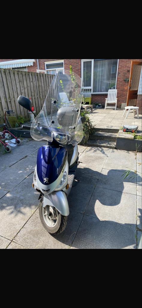 Peugeot V-Clic Scooter - Blauw/Zilver - Goede Staat, Ophalen, Gebruikt, Maximaal 45 km/u, Overige modellen