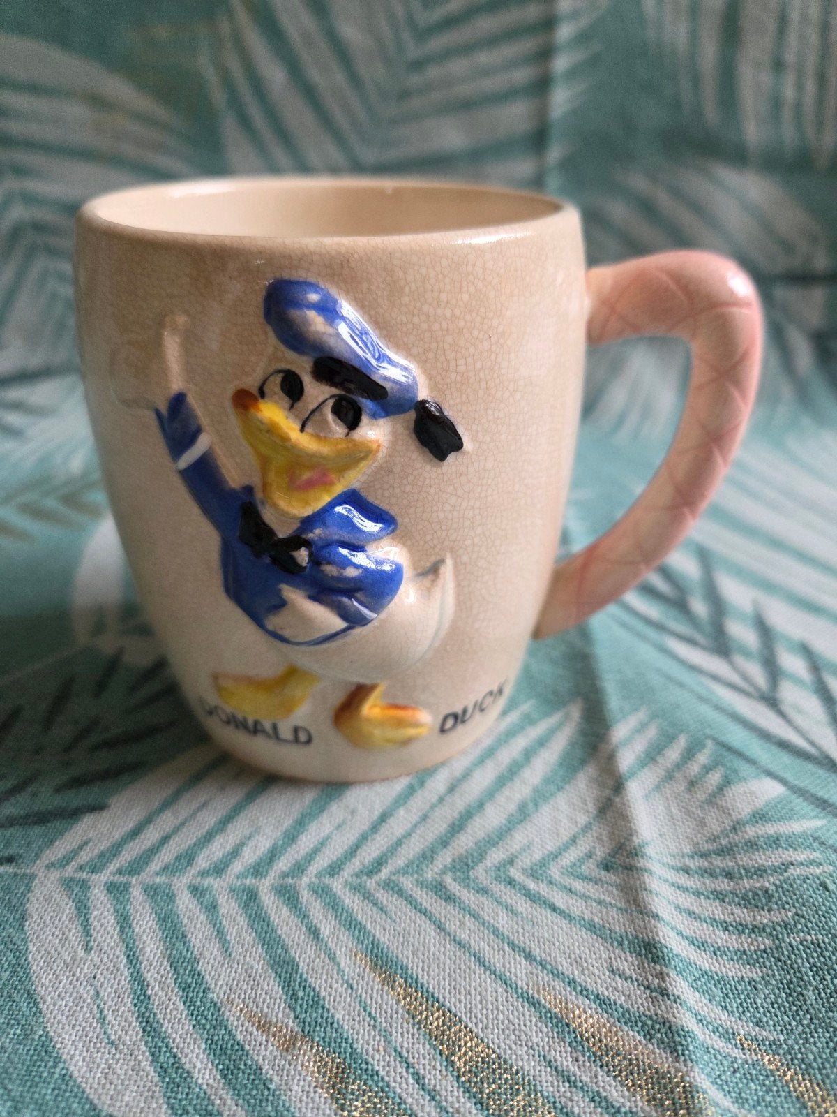 Vintage Donald Duck mok - c.'60 - Walt Disney Productions, Verzamelen, Ophalen, Donald Duck, Zo goed als nieuw, Servies