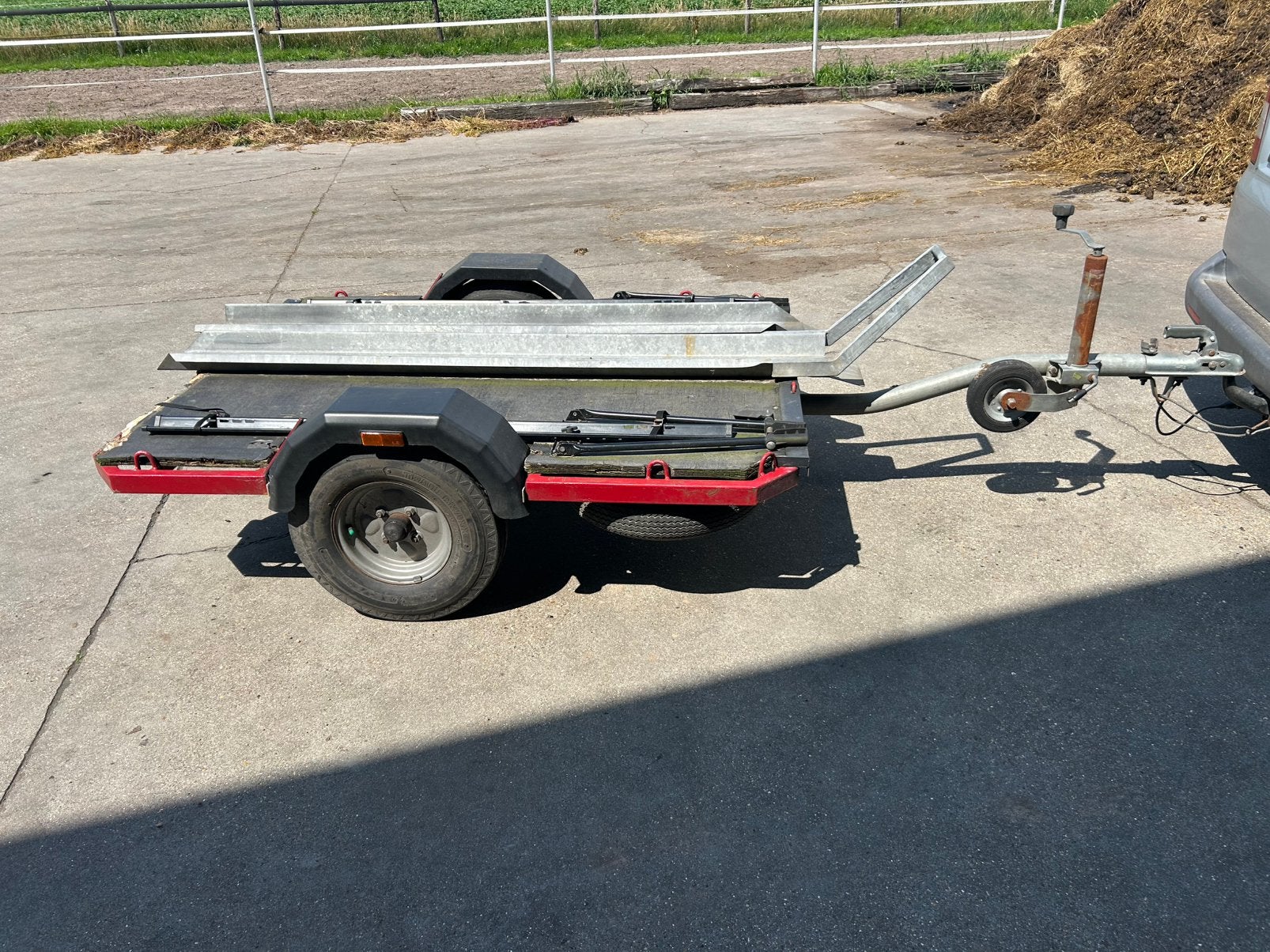 MOTOR AANHANGER,MOTOR TRAILER MOTOR KAR FIETS, Ophalen, Gebruikt, Aanhanger@.nl, Aanhanger
