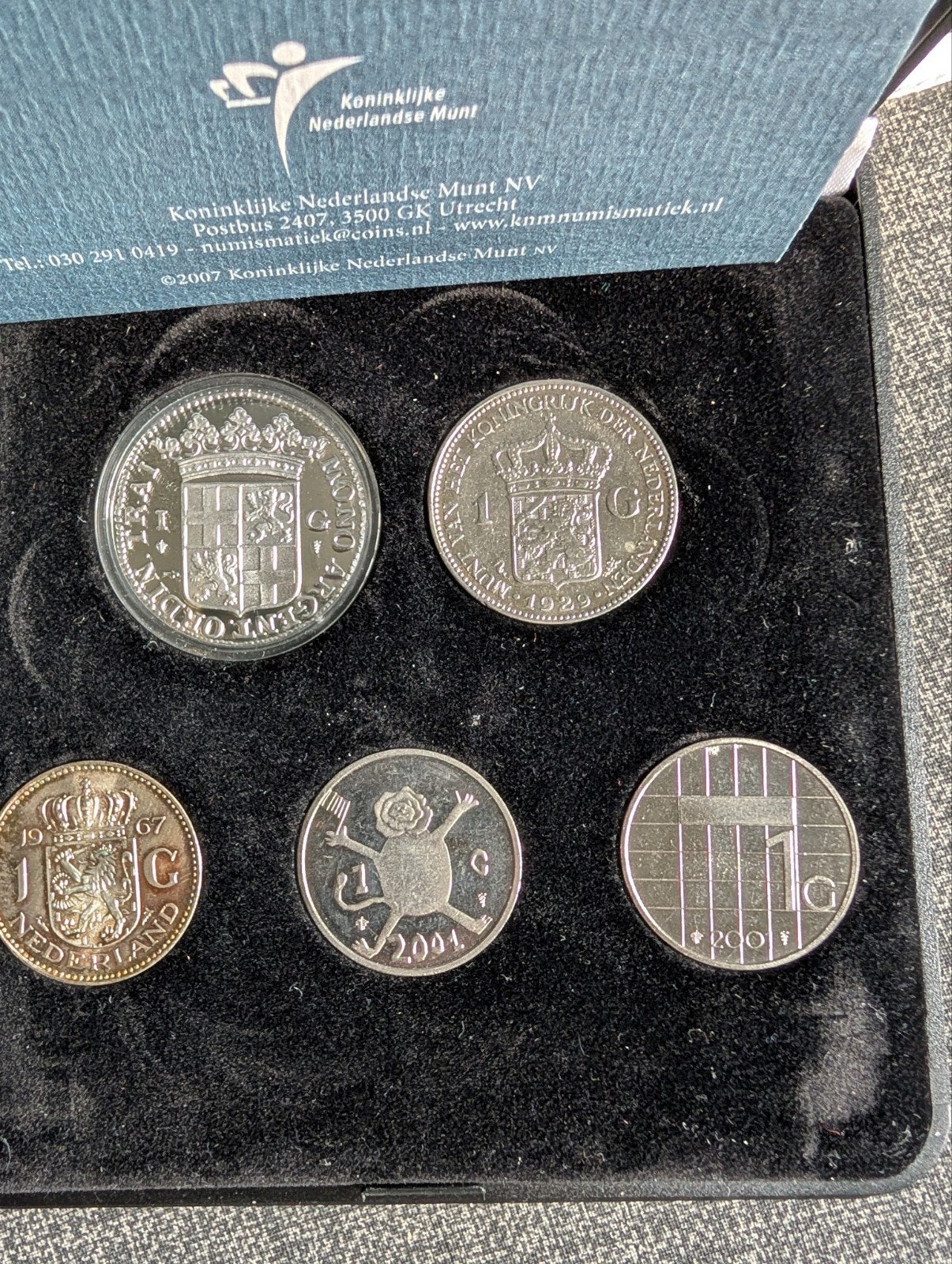 Piekenset met drie zilveren munten, Setje, Zilver, Koningin Wilhelmina, Overige waardes