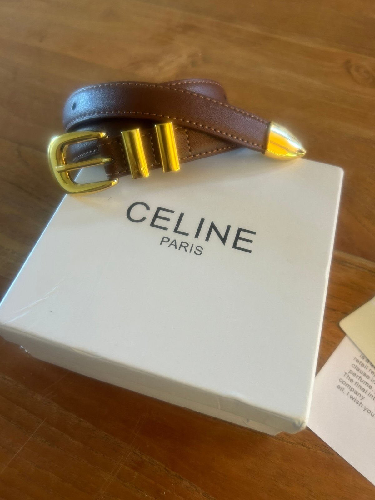 Nieuwe chocolade bruine riem Celine, Ophalen of Verzenden, Nieuw, Bruin, 100 cm of meer
