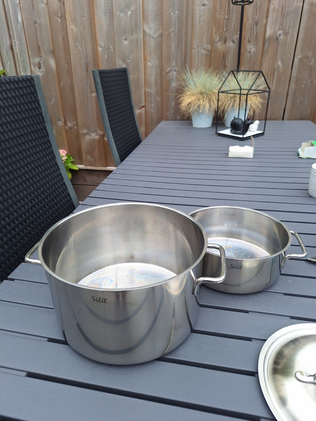 Silit pannen set - 2 stuks met deksel (26 cm en 21 cm), Ophalen, Gebruikt, Met deksel, Pannenset