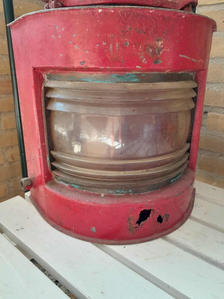 Scheeslamp, bakboord, Ophalen, Gebruikt, Motorboot, Gebruiksvoorwerp