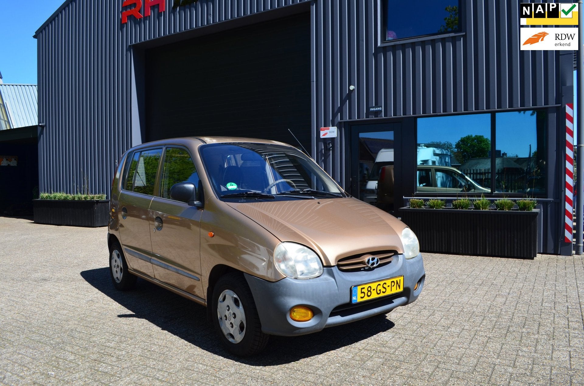 Hyundai Atos Multi 1.0i LS | Stuurbekrachtiging | Nieuwe APK, Auto's, Voorwielaandrijving, Gebruikt, 4 cilinders, Bruin