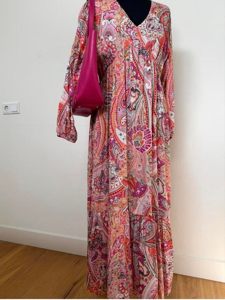 50% MONARI zomerse maxi dress paisley print 38/40, Maat 38/40 (M), Verzenden, Zo goed als nieuw, Nvt