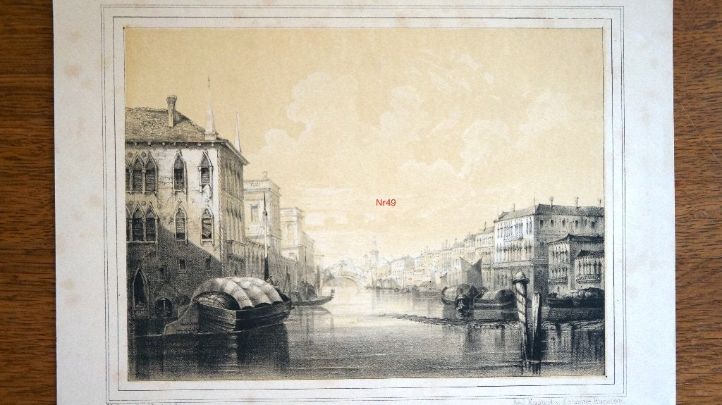 Antieke Litho's 34x25cm. Per stuk te koop. Serie3., Antiek en Kunst, Ophalen of Verzenden