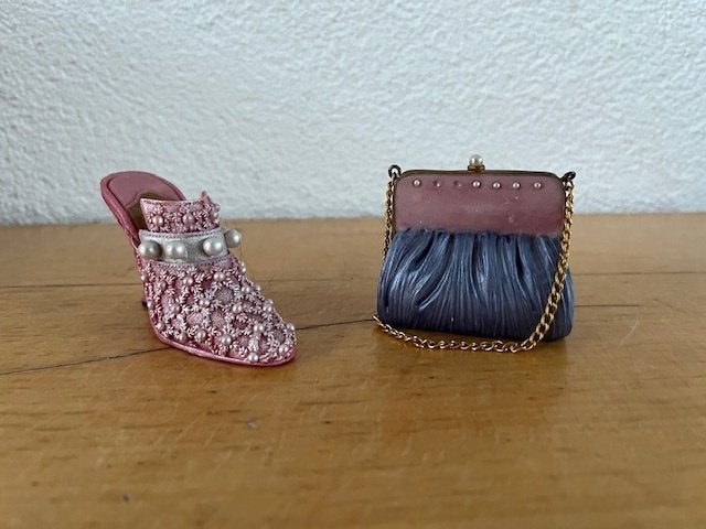 Miniatuur schoentje en tasje, Ophalen of Verzenden, Zo goed als nieuw, Overige typen