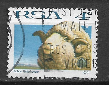 Zuid Afrika 1972 Merino schaap var SACC 329c chalky paper, Verzenden, Zuid-Afrika, Gestempeld