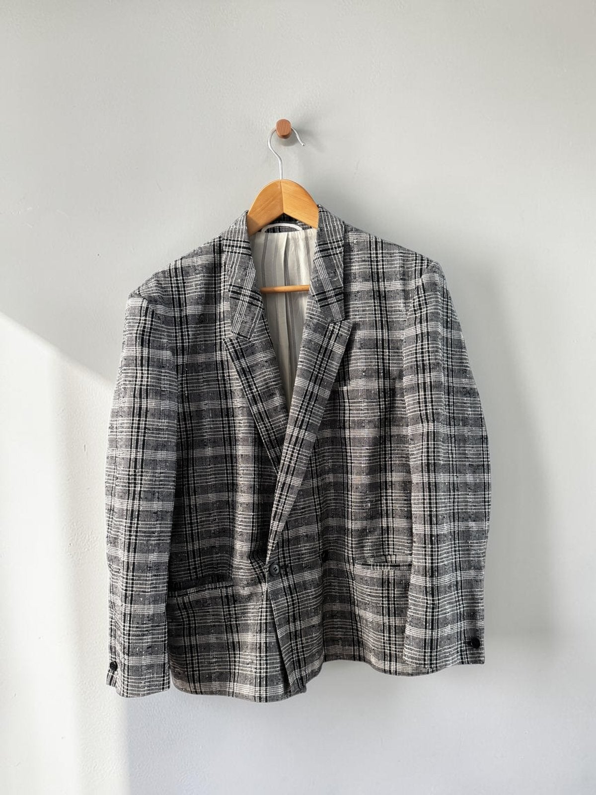 Philippe Capaldi blazer colbert L 40 42 zwart wit ruiten, Ophalen of Verzenden, Zo goed als nieuw
