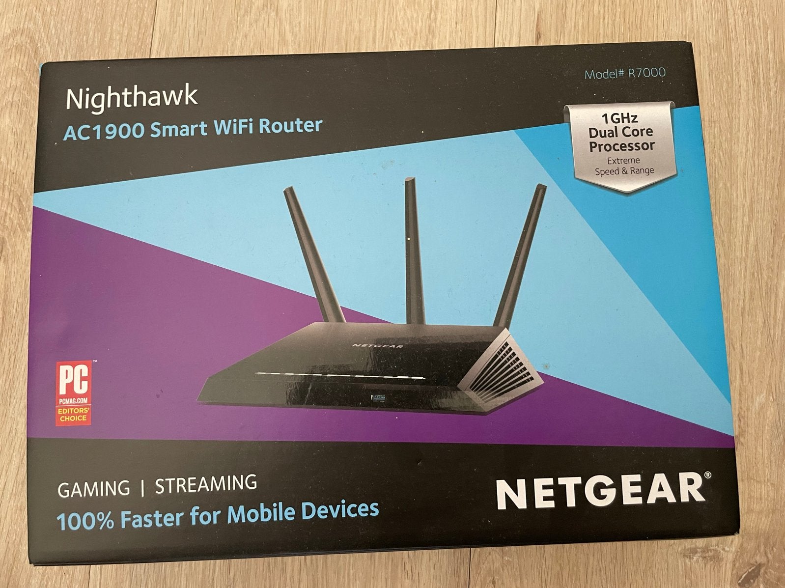 Netgear Nighthawk AC1900 Smart WiFi Router (R7000), Computers en Software, Routers en Modems, Ophalen of Verzenden, Zo goed als nieuw