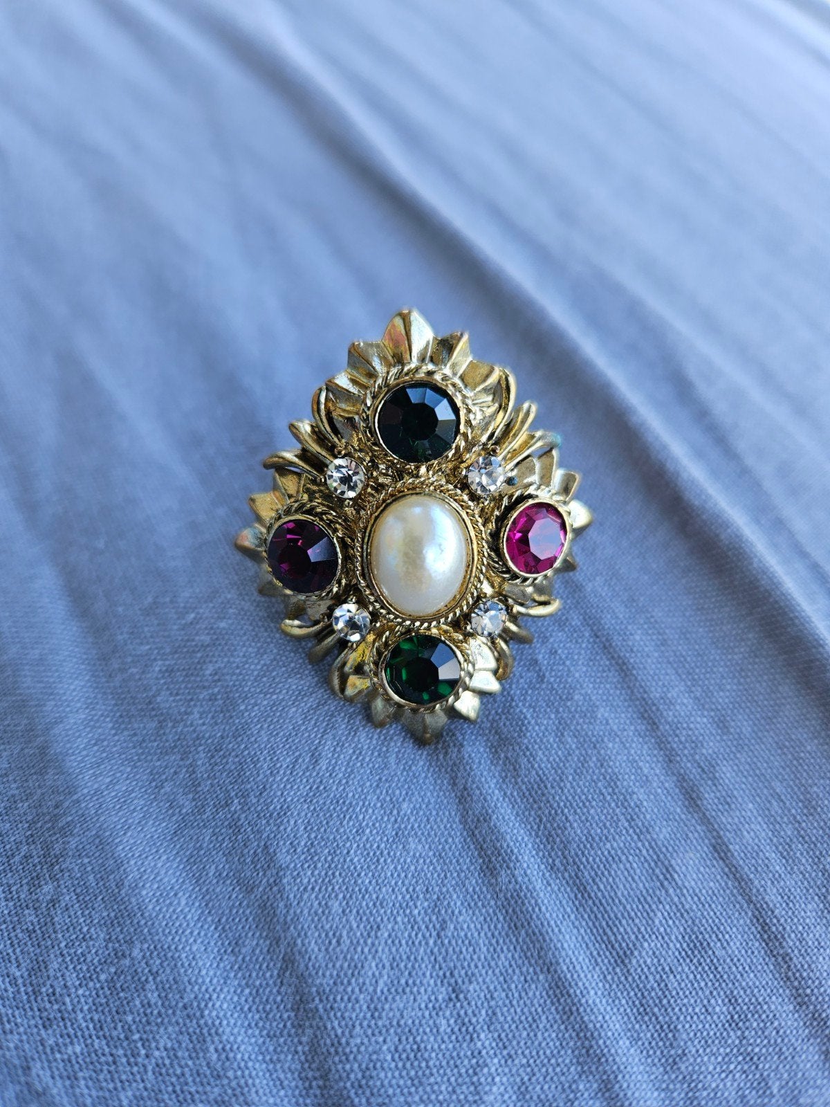 VINTAGE COCTAIL RING MAAT S, Ophalen of Verzenden, Overige merken