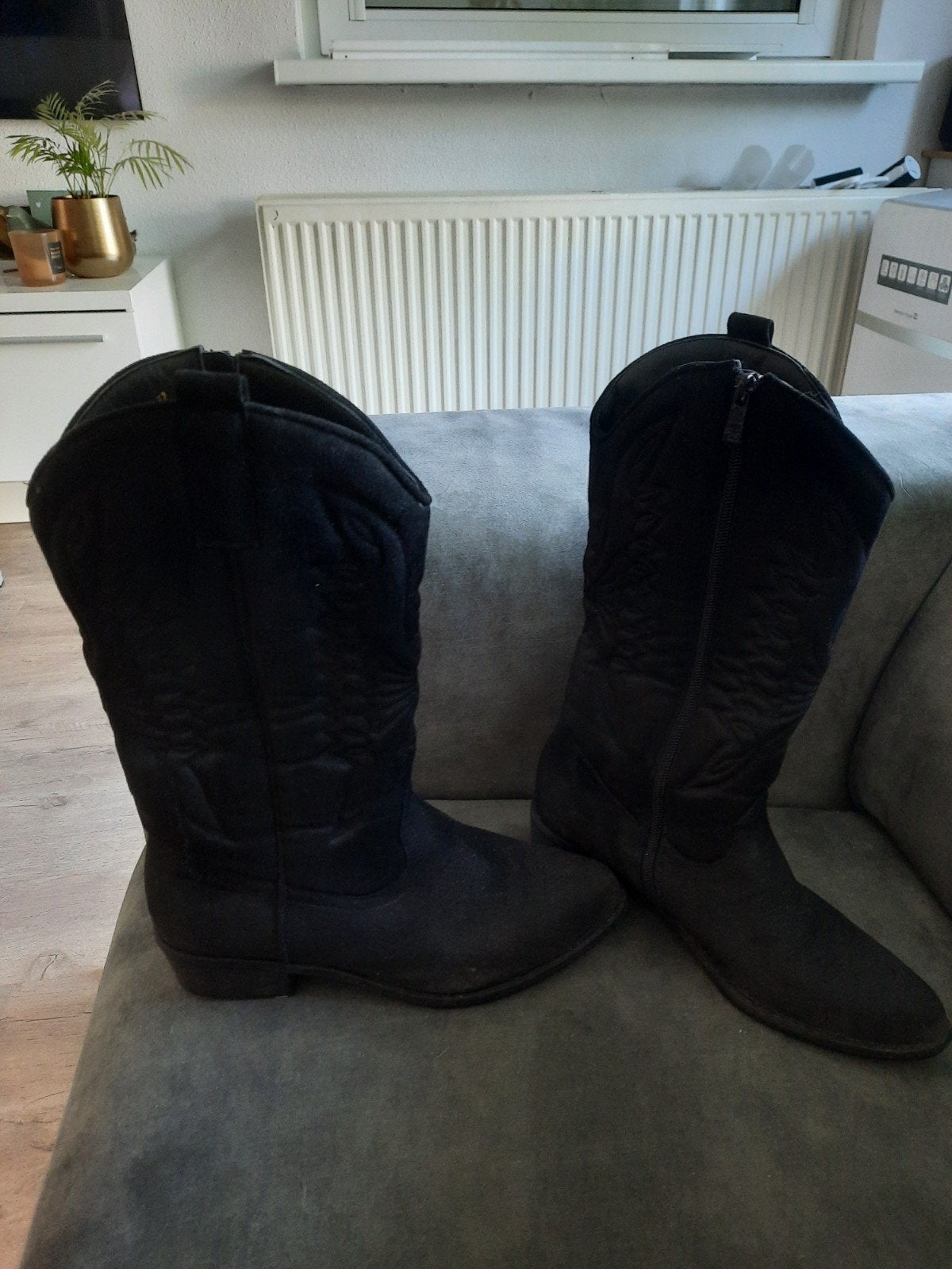 cowboylaarzen maat 37, Hoge laarzen, Zwart, Ophalen of Verzenden, Gedragen
