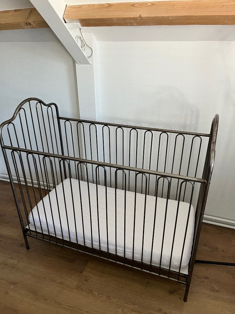 IJzer ledikantje 60 x 120, Ophalen of Verzenden, Zo goed als nieuw, Minder dan 140 cm, Matras