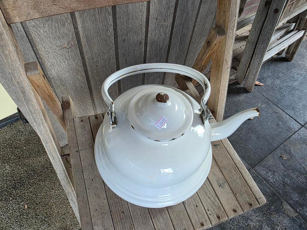 Emaille theepot, Ophalen of Verzenden