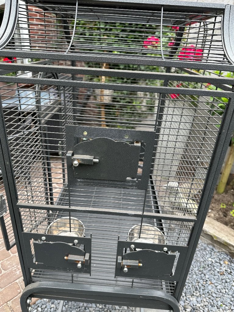 vogelkooi verrijdbaar, Dieren en Toebehoren, Vogels | Hokken en Kooien, Ophalen, Gebruikt, Metaal, Vogelkooi
