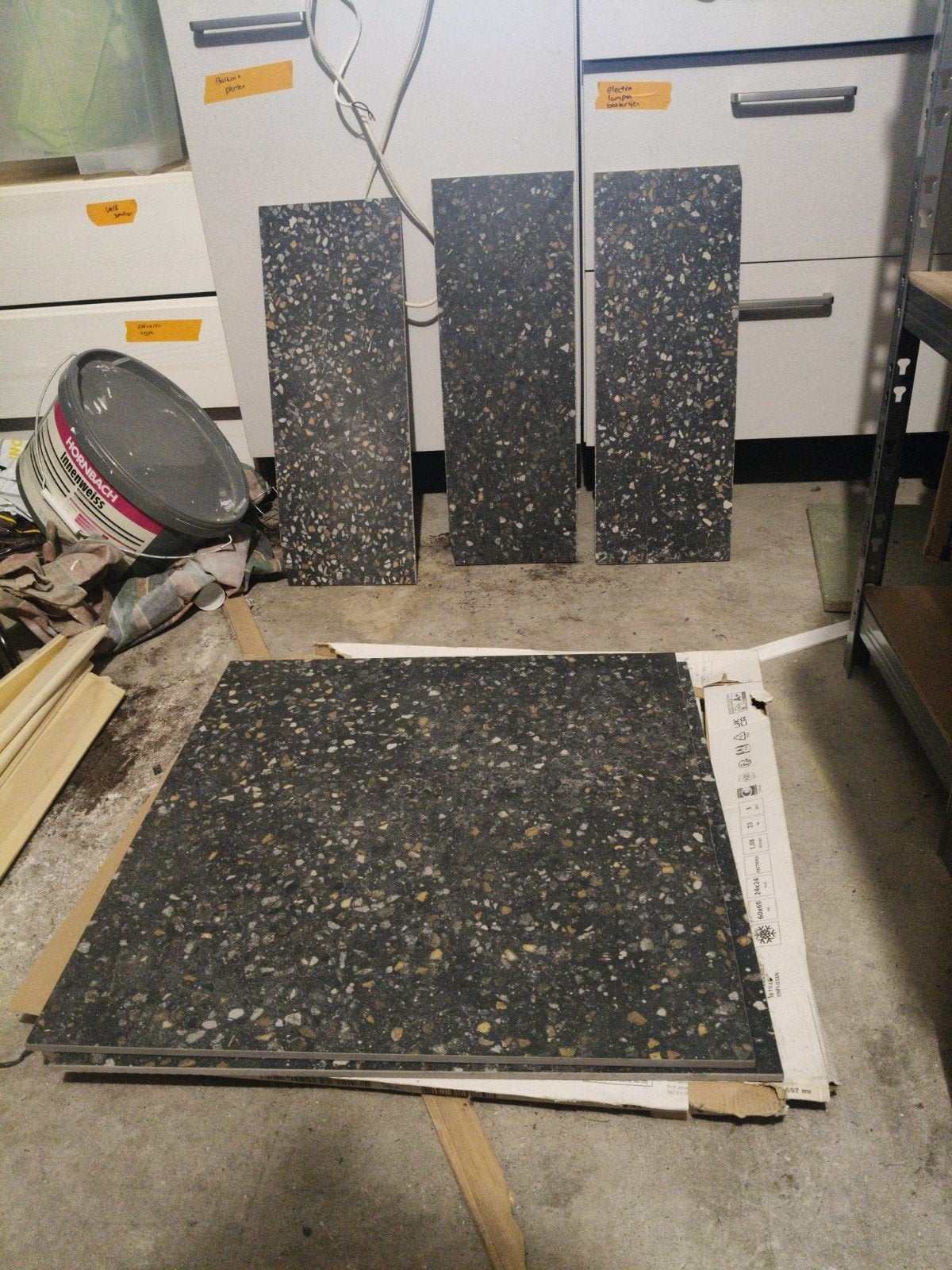 Sphinx RC Terrazzo Black Rect Vloertegels 60x60 cm, Ophalen, 60 cm of meer, Nieuw, Minder dan 5 m²