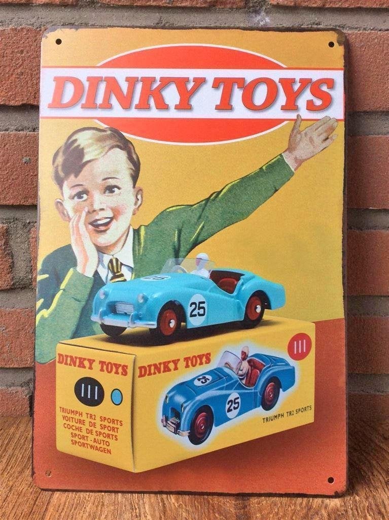 Prachtig DINKY TOYS Reclame Metalen Reclamebord, Verzenden, Nieuw, Reclamebord