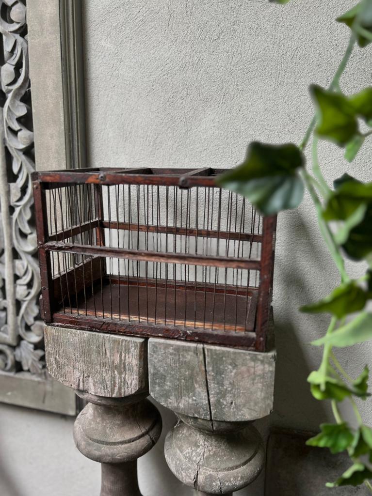 Oud vogelkooitje sober sleets brocante landelijk, Ophalen of Verzenden