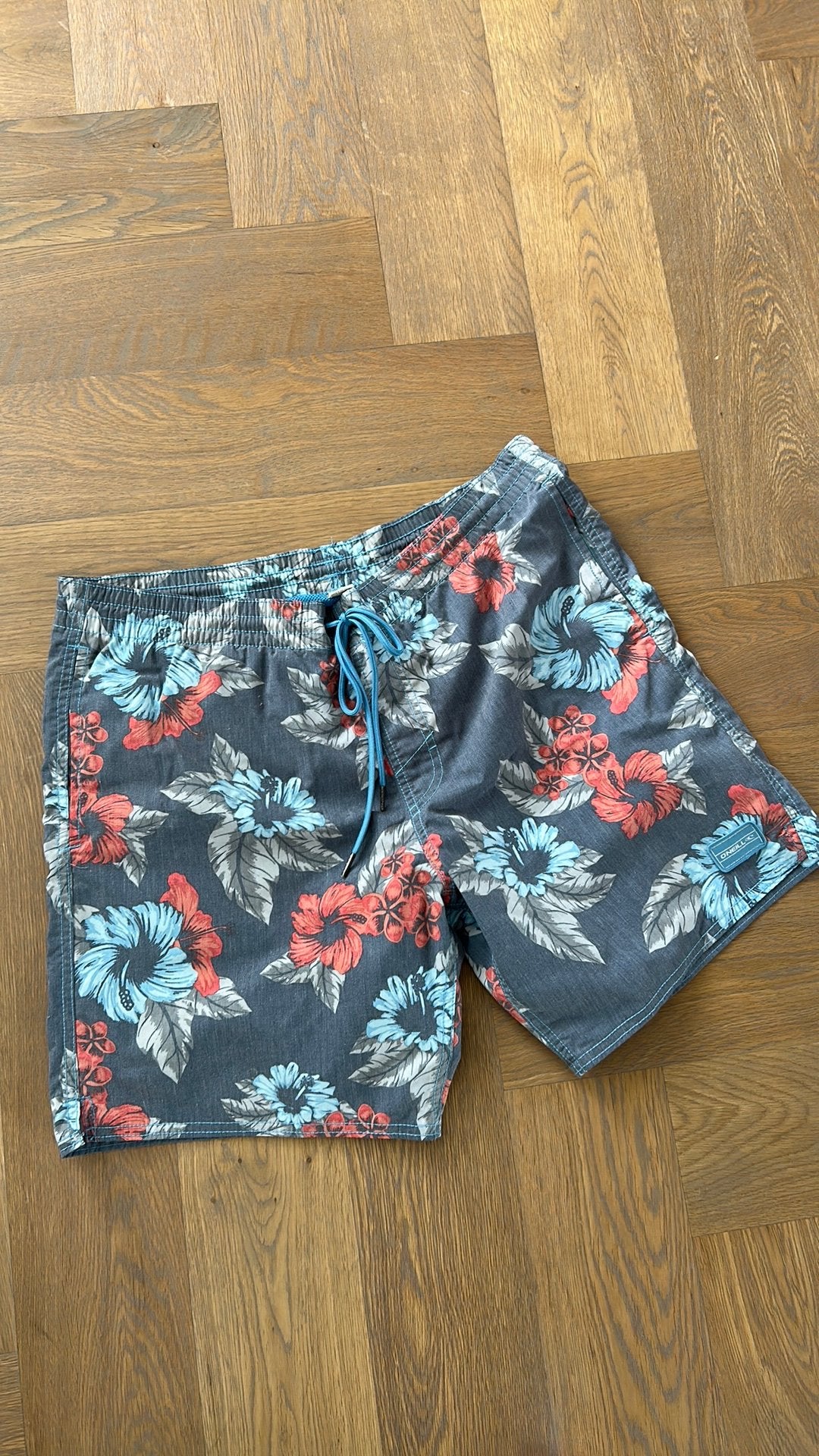 O'Neill Zwemshort met bloemenprint - Maat L, Ophalen of Verzenden, Maat 52/54 (L), Blauw, Zwemshort