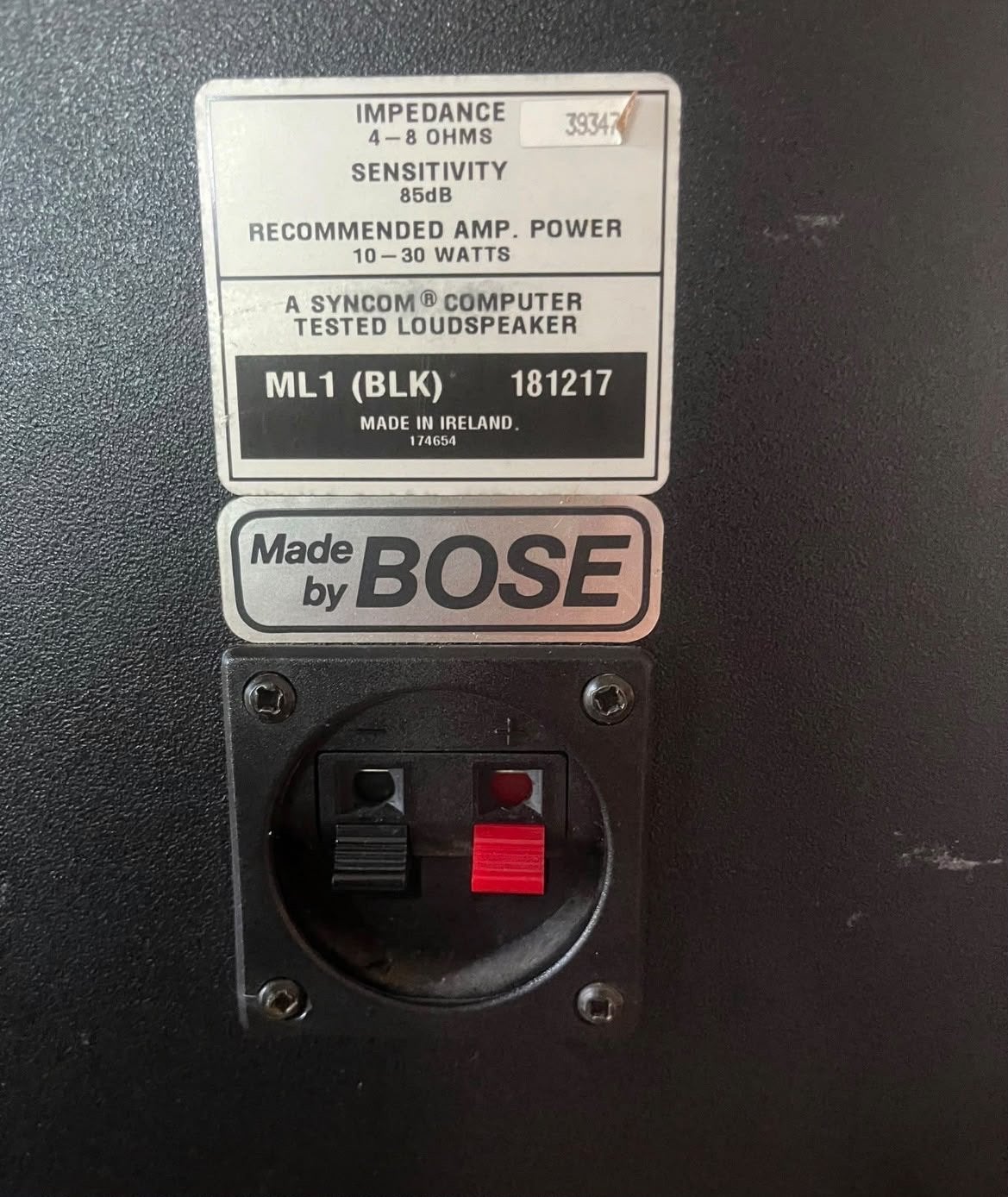 Bose Studiocraft ML1 Vintage Speaker - Zwart, Gebruikt, Ophalen of Verzenden, Bose, Minder dan 60 watt