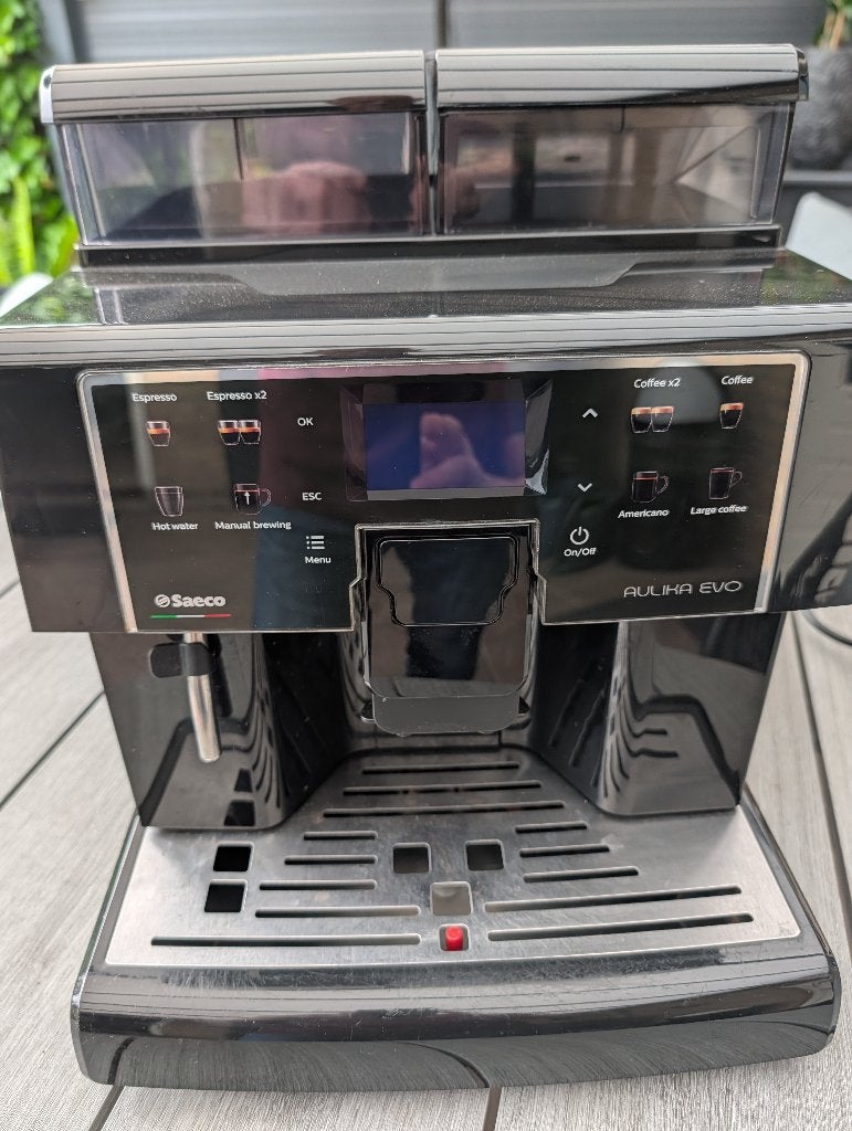 Saeco Aulika Evo  volautomatische koffiemachine z.g.a.n., Witgoed en Apparatuur, Afneembaar waterreservoir, Gebruikt, 10 kopjes of meer