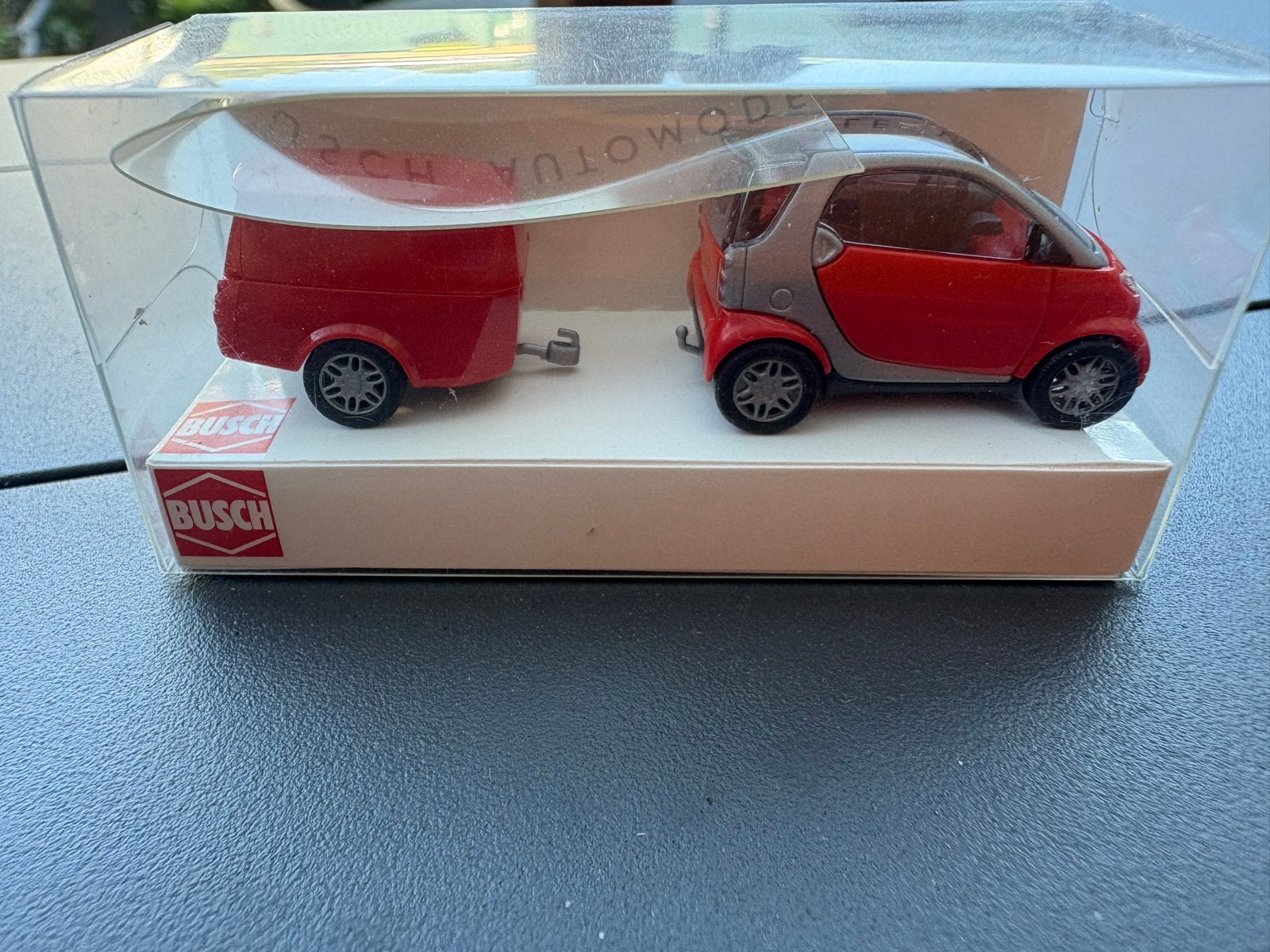 Busch Smart Fortwo met clevertrailer - Nieuw in doos, Ophalen of Verzenden, Nieuw, Auto, Overige merken