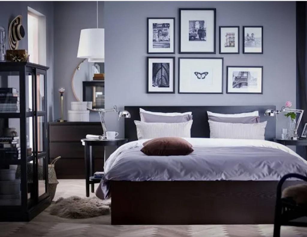 IKEA Malm bed 140x200 zwartbruin incl. lattenbodem, Huis en Inrichting, Slaapkamer | Bedden, Zwart, Tweepersoons, Zo goed als nieuw