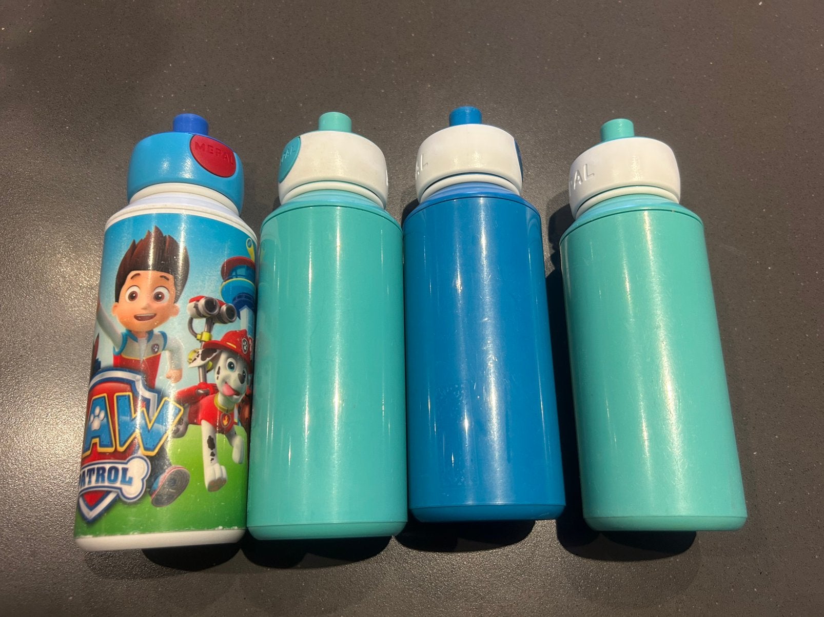 Gratis; 4 Mepal drinkflessen, Ophalen, Gebruikt