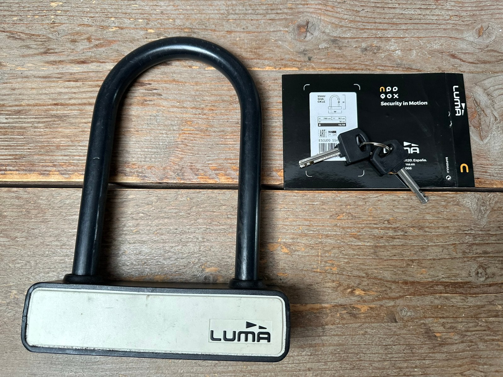 Luma beugel slot inclusief 2 sleutels, Fietsen en Brommers, Ophalen of Verzenden, Gebruikt, Beugelslot