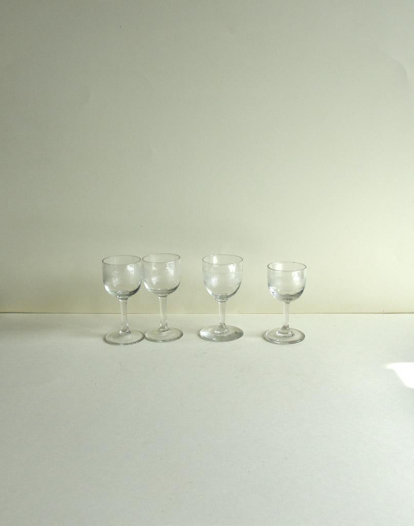 Art Deco borrelglaasjes Leerdam ca. 1920, Verzamelen, Glas en Borrelglaasjes, Zo goed als nieuw, Borrel- of Shotglas, Ophalen of Verzenden