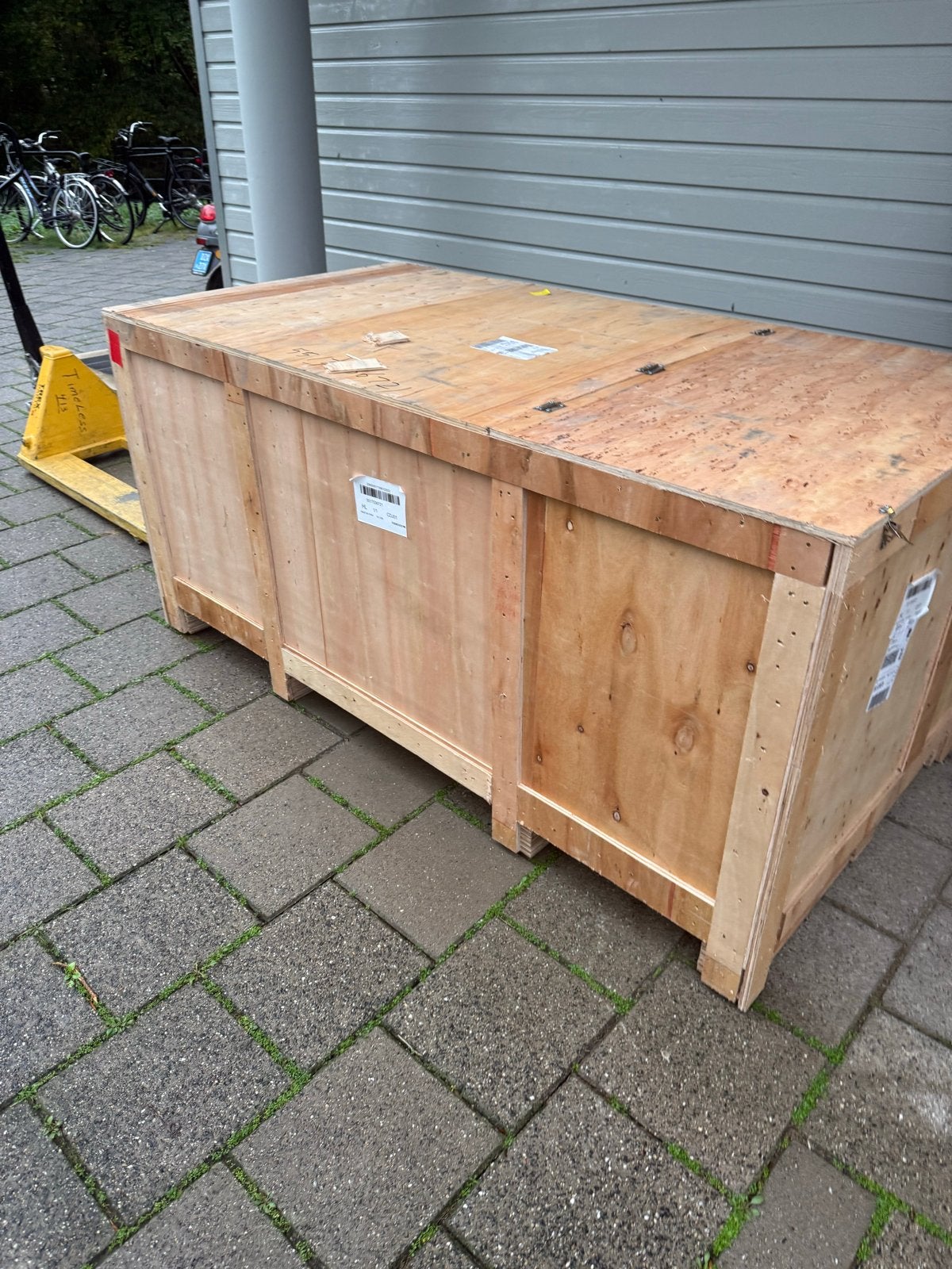 Gratis af te halen: Grote houten transportkist / palletkist, Ophalen, Gebruikt, 100 cm of meer, 60 cm of meer