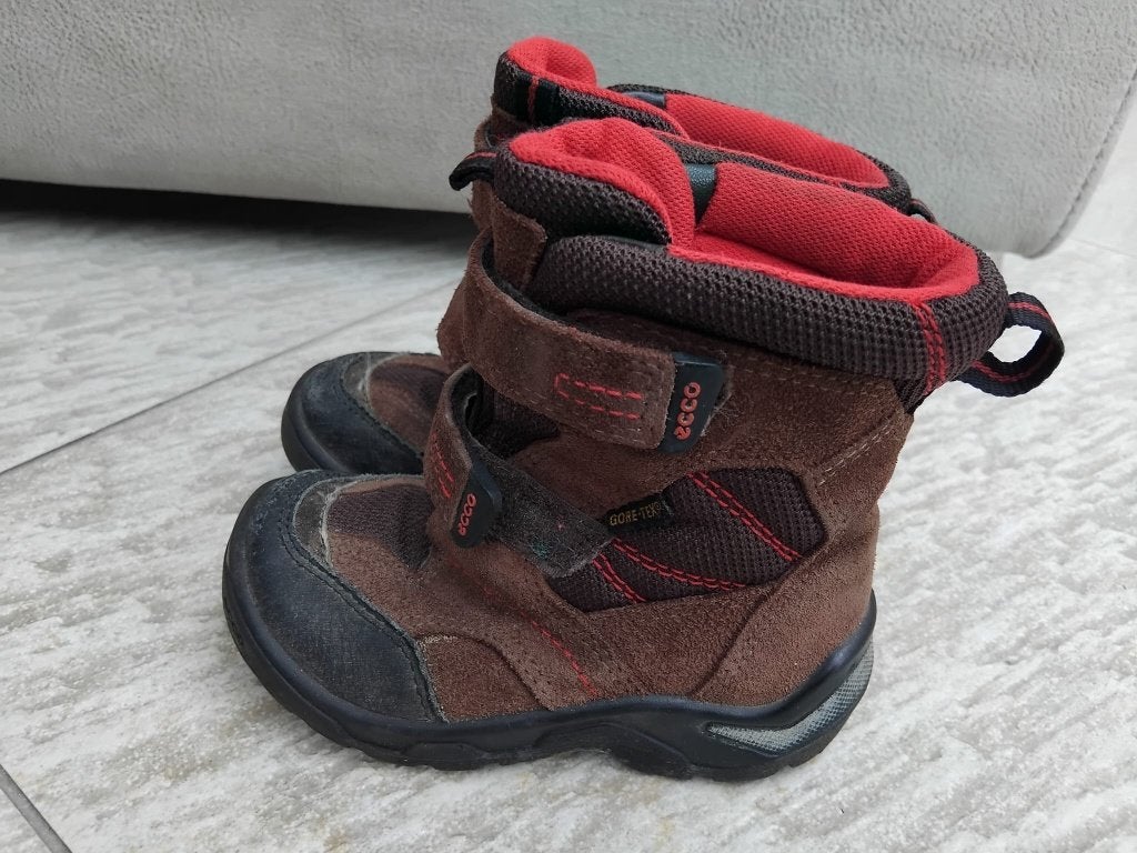 Ecco urban mini kinderlaars bruin Gore-Tex laarzen maat 24, Gebruikt, Ophalen of Verzenden, Laarzen, Jongen
