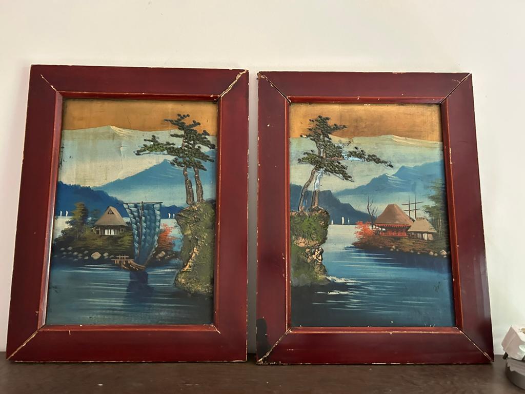 2 schilderijen Indonesië, Ophalen