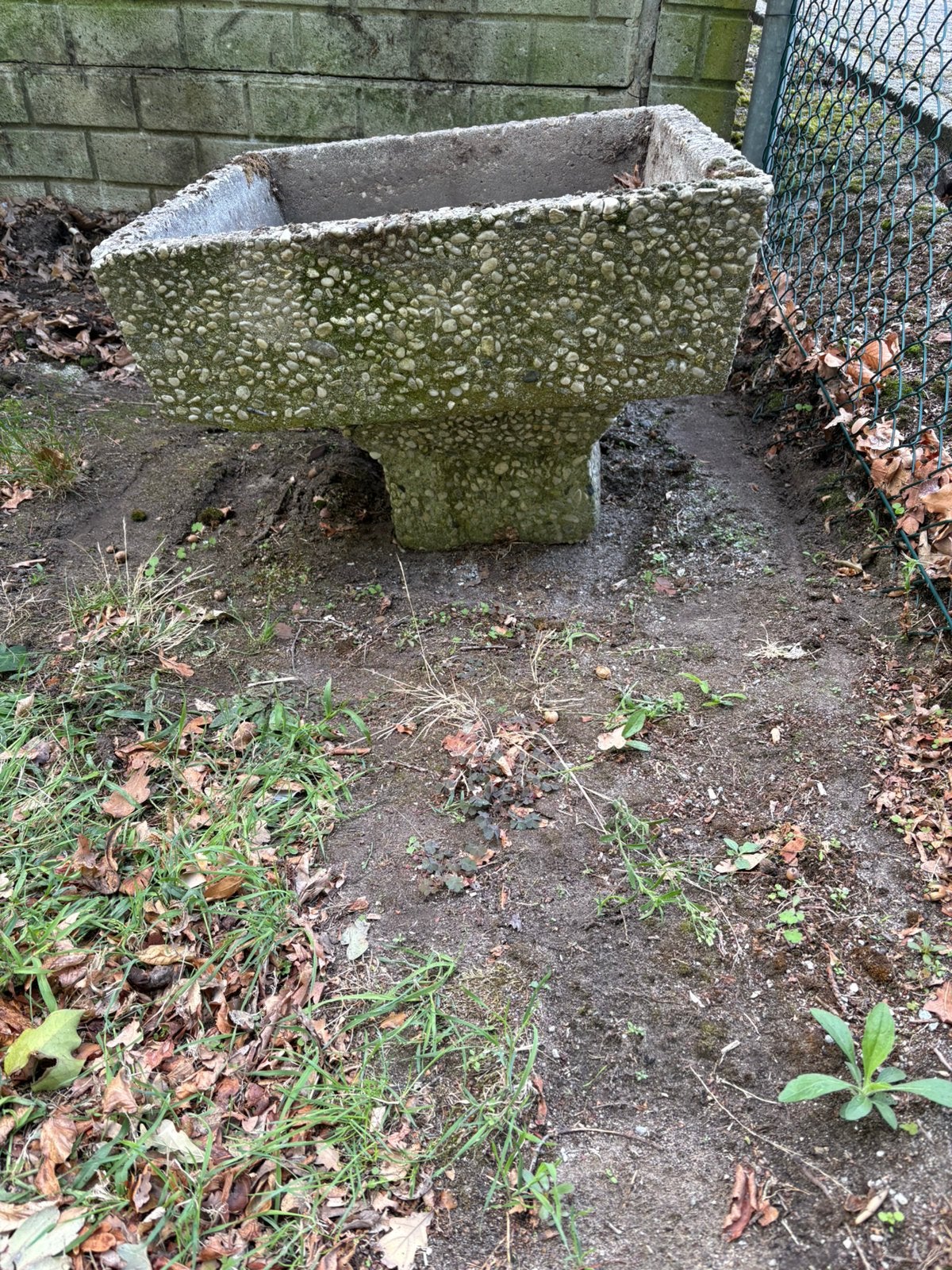 Beton bloembak van grind gratis, Ophalen, Gebruikt, Vierkant, Beton