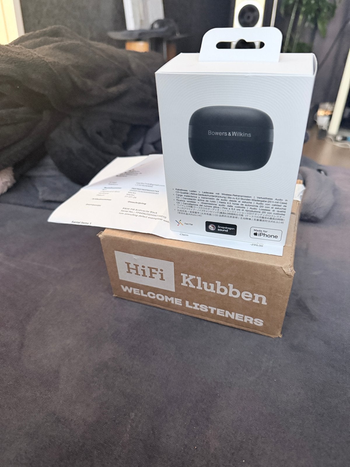 Bowers & Wilkins Pi8 In-ear True Wireless Earbuds Zwart, Ophalen, In-ear, Bluetooth, Zo goed als nieuw