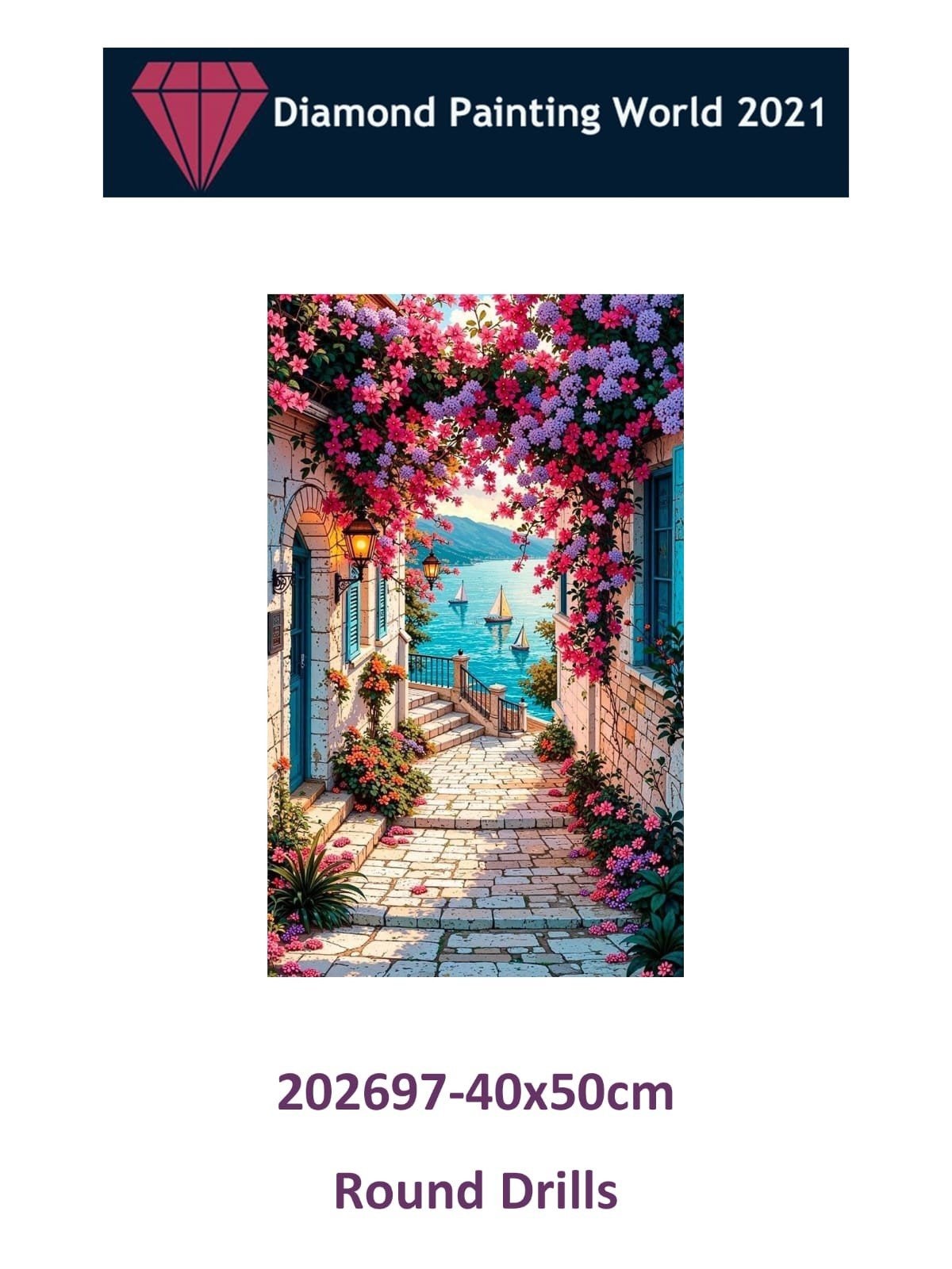 Diamond Paintings 50x40cm - Ronde Steentjes, Diamond painting world 2021@gmail.com, Diamond painting, Nieuw, Ophalen of Verzenden