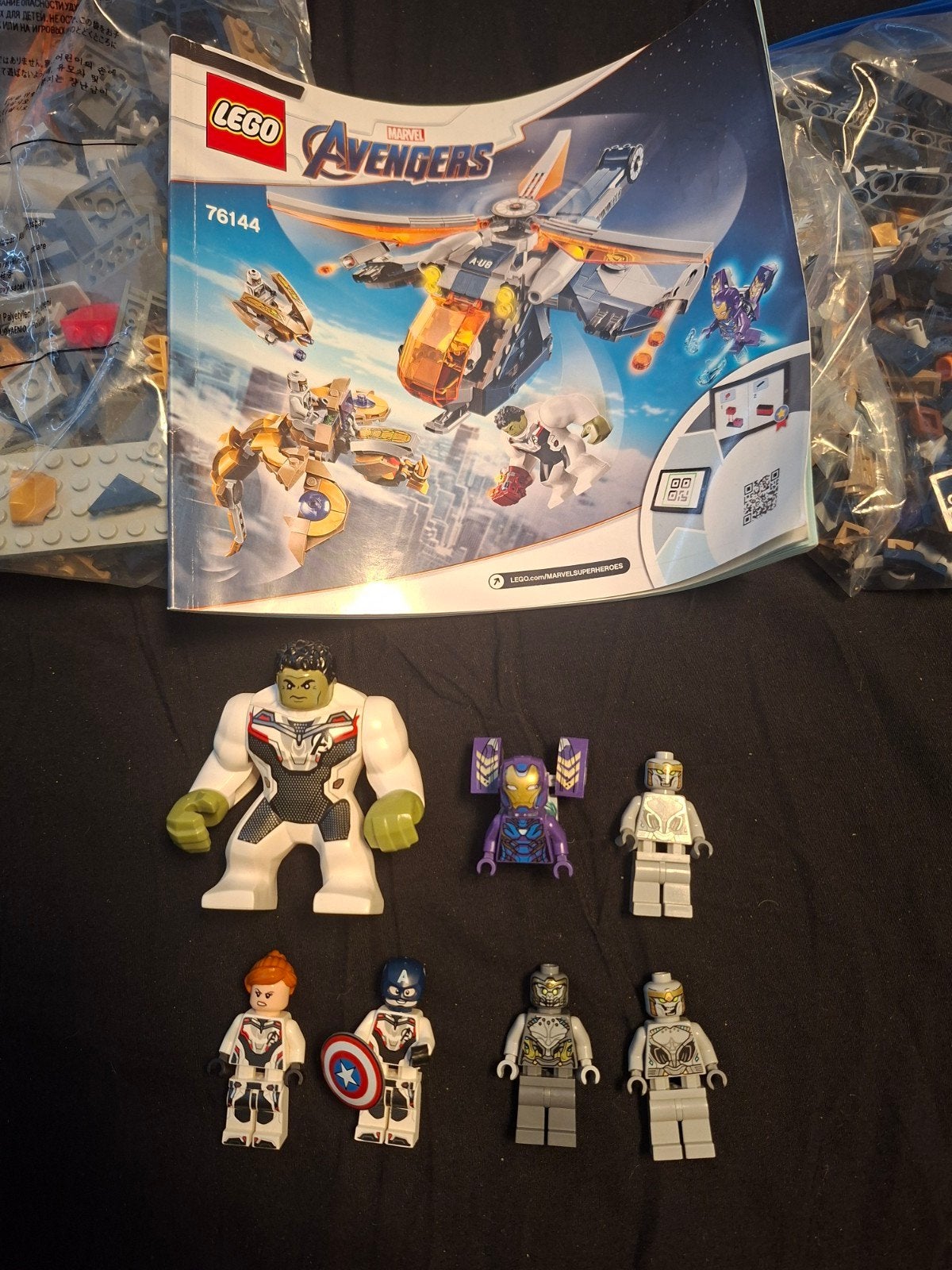 Lego marvel 76144 set with extra figures, Gebruikt, Verzenden, Marvel, Lego