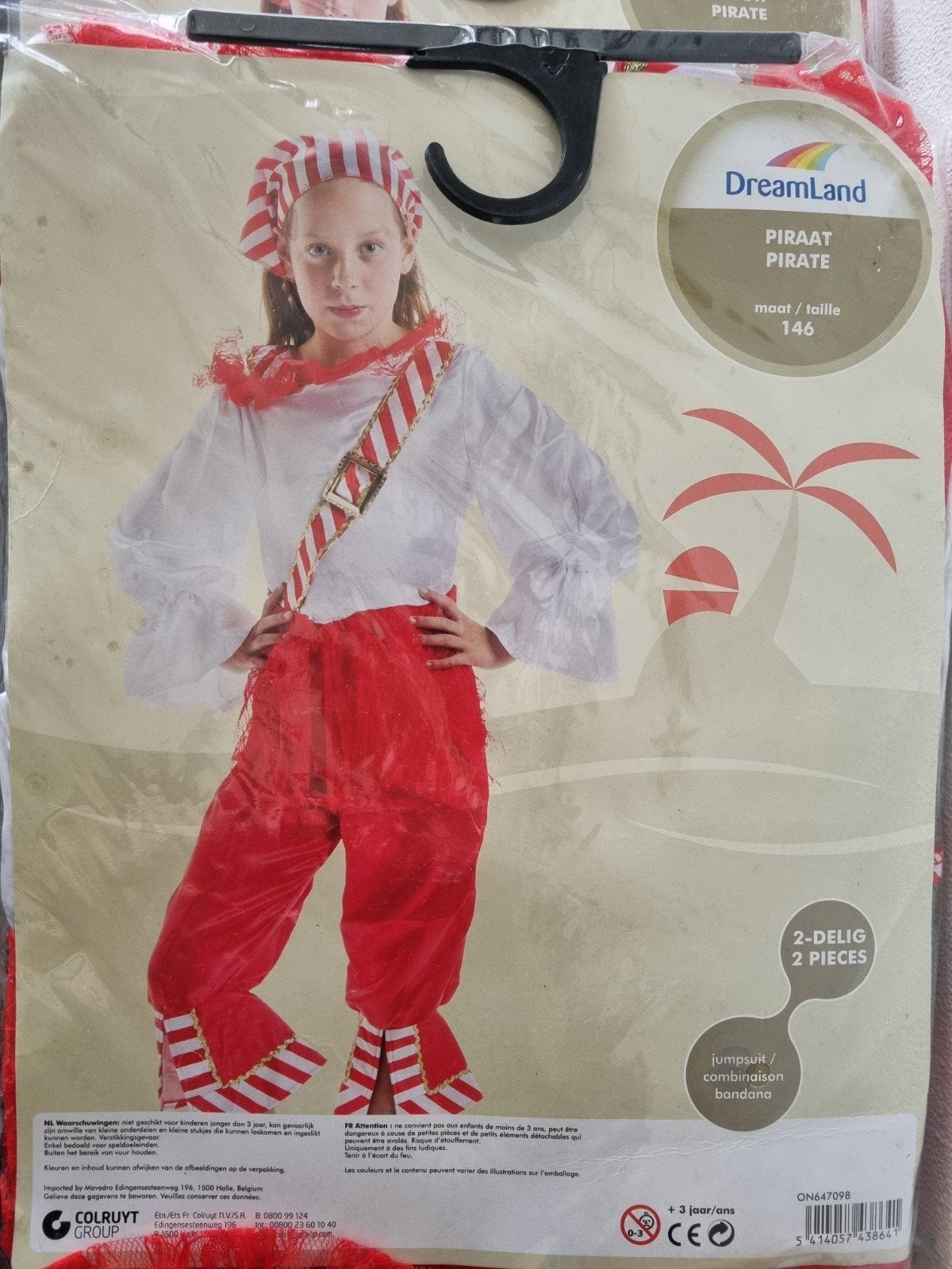 Dreamland, PIRAAT, (HALLOWEEN)VERKLEED SET, mt 146, Nieuw!, Ophalen of Verzenden, Nieuw, 146 t/m 152, Jongen of Meisje