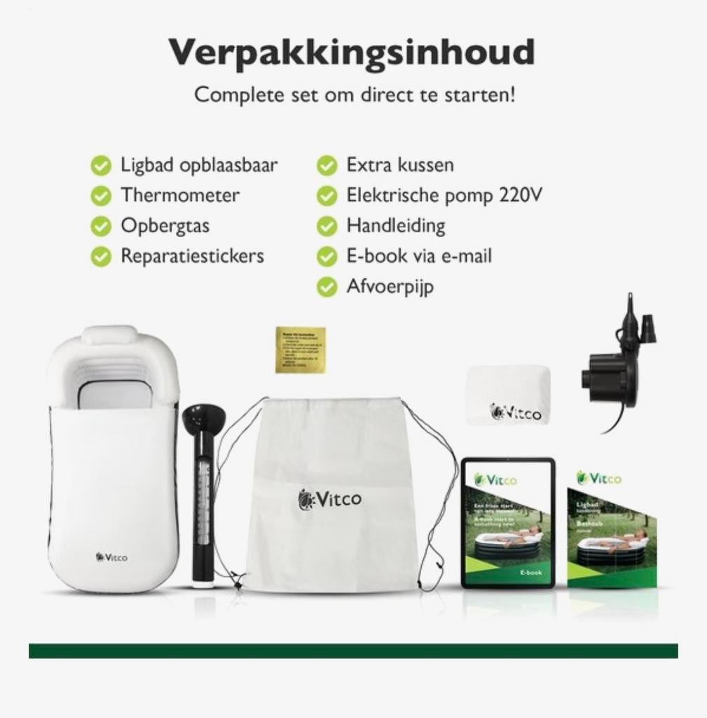 Opblaasbaar Ligbad met Hoes en Pomp - Zwart/Wit, Ophalen of Verzenden, Gebruikt, Zwart, Overige typen