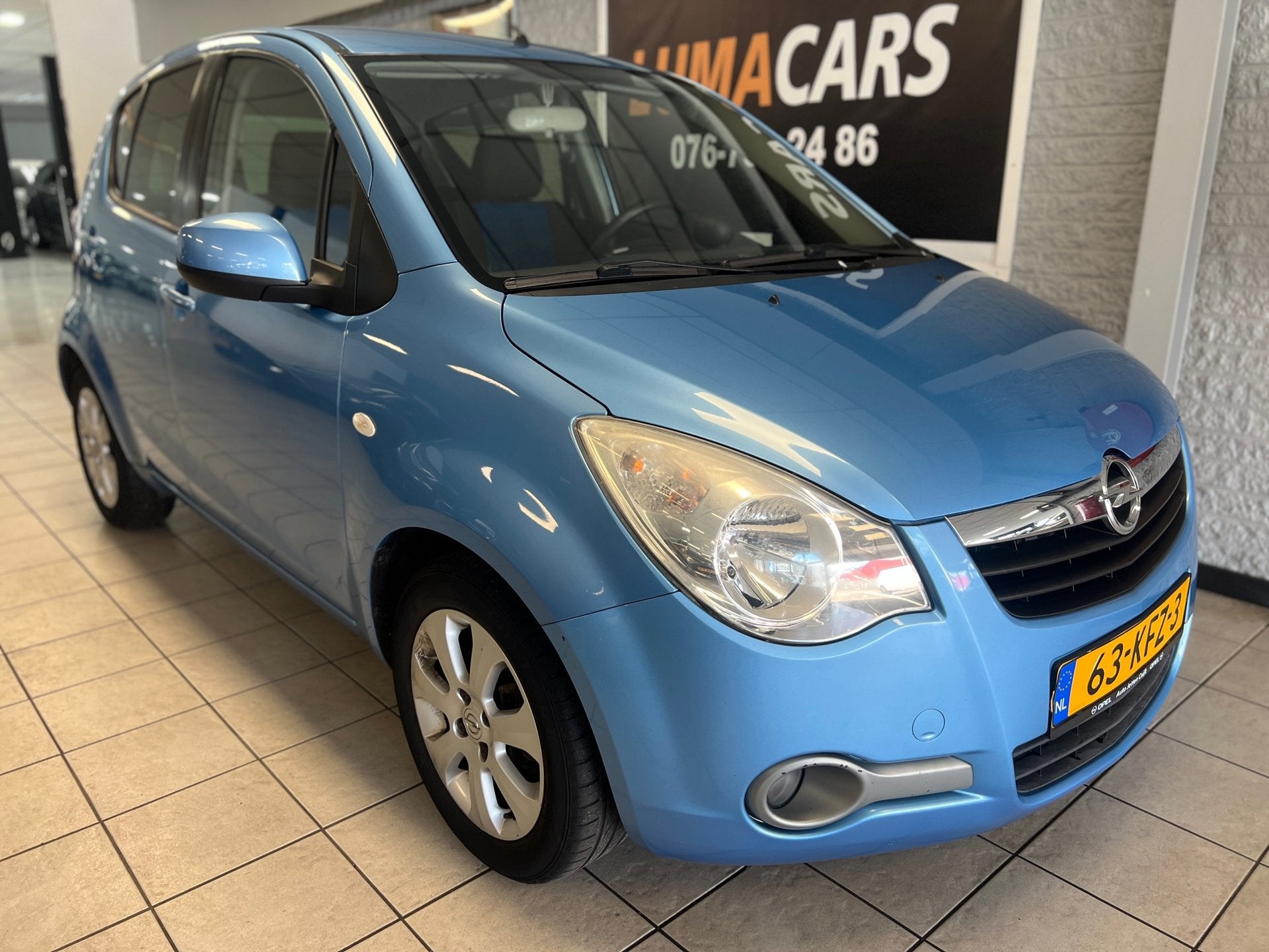 Opel Agila 1.0 Enjoy | Nieuwe APK | 5-deurs | Vol onderhoud, Auto's, Opel, Gebruikt, 31 €/maand, Blauw, 996 cc